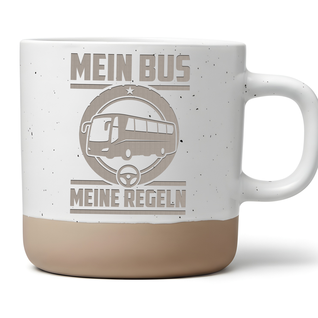 Tasse Busfahrer Geschenk, Mein Bus Meine Regeln Becher, Busfahrer Tass – Bild 1