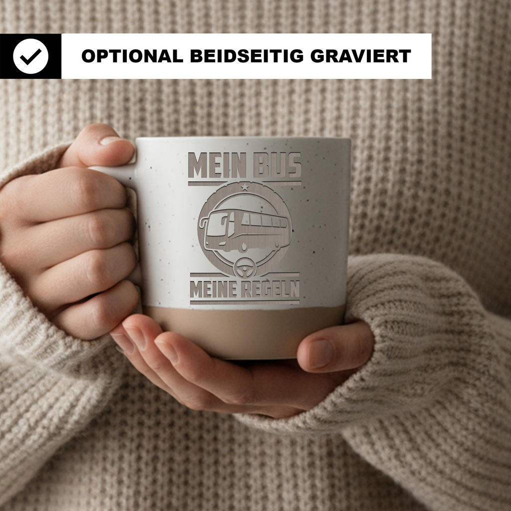 Tasse Busfahrer Geschenk, Mein Bus Meine Regeln Becher, Busfahrer Tass – Bild 2