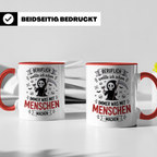 Bestatter Humor | Ich wollte was mit Menschen machen - Friedhof Sarg Sublimation