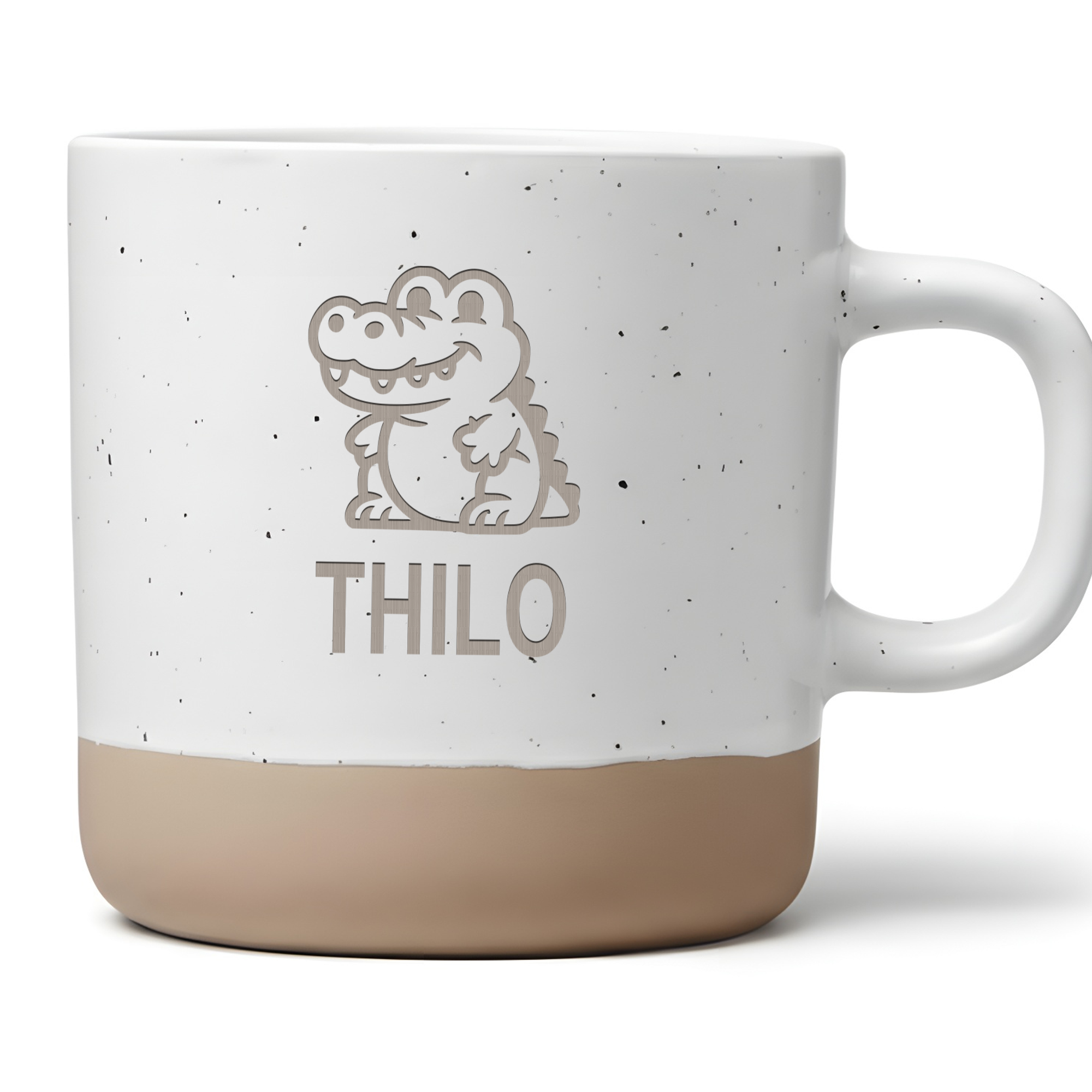 Personalisierte Krokodil Tasse für Kinder – lustiges Tiermotiv mit Wunschname, Geschenk für Jungen & Mädchen