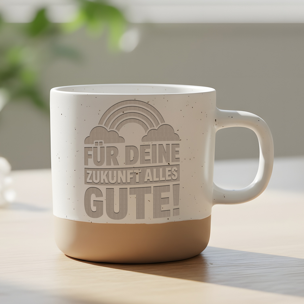 Tasse Für Deine Zukunft Alles Gute, Regenbogen Becher Abschied, Gesche – Bild 6