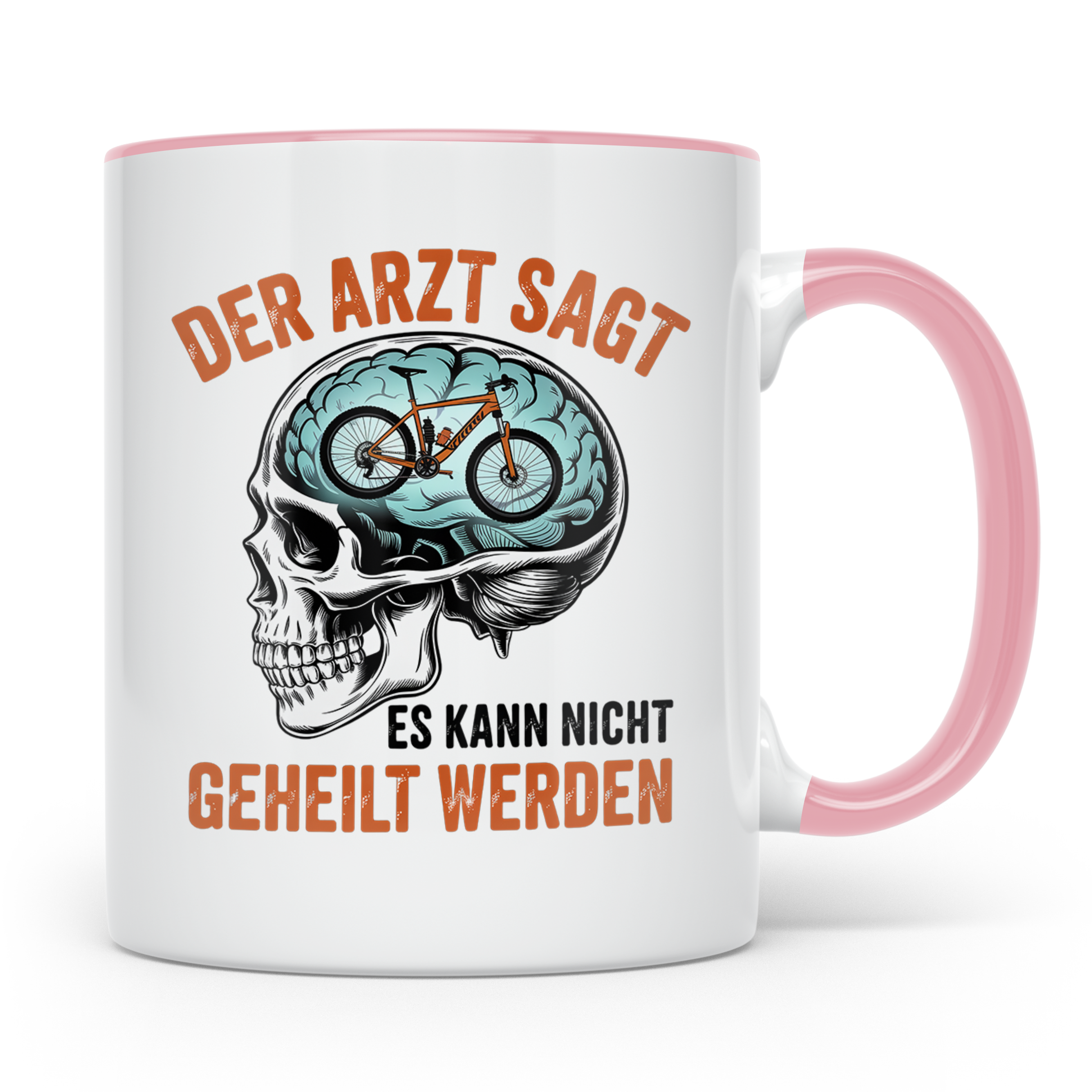 Mountainbike Tasse Der Arzt sagt unheilbar lustiger Spruch M – Rosa [farbe:rosa]