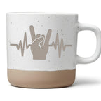 Tasse Rockmusik Herzschlag, Metalhead Becher Keramik, Heavy Metal Gesc – Bild 1