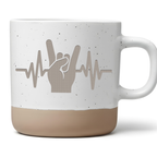 Tasse Rockmusik Herzschlag, Metalhead Becher Keramik, Heavy Metal Gesc – Bild 1