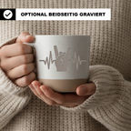 Tasse Rockmusik Herzschlag, Metalhead Becher Keramik, Heavy Metal Gesc – Bild 2