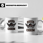 Biker Tasse "werden nicht grau das ist Chrom" Motorrad Spruc – Weiß [farbe:weiß]