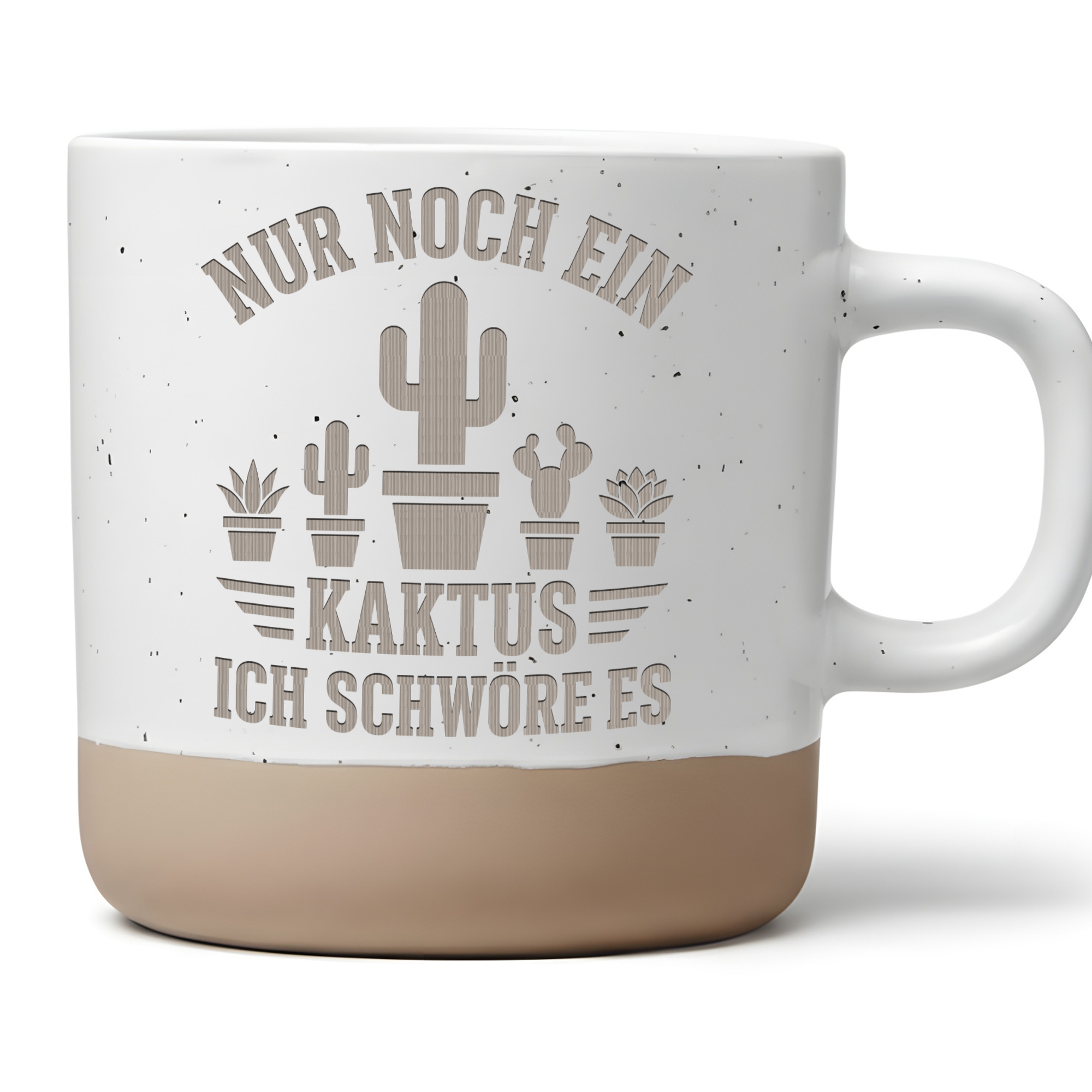 Tasse Kaktus Nur noch ein Kaktus ich schwöre es, Pflanzen Becher Keram – Bild 1