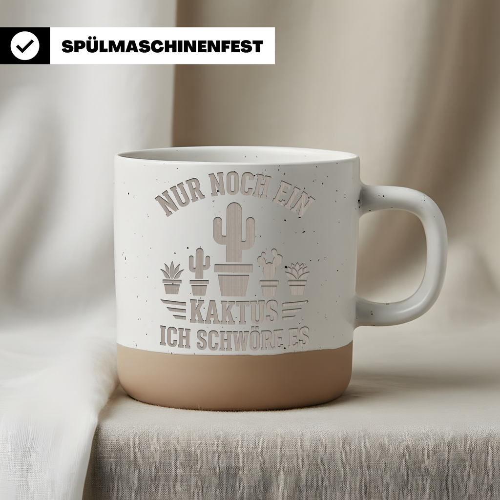 Tasse Kaktus Nur noch ein Kaktus ich schwöre es, Pflanzen Becher Keram – Bild 3