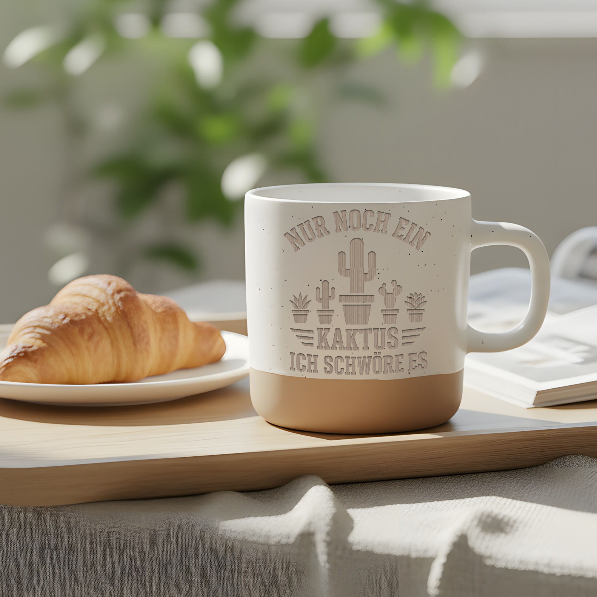 Tasse Kaktus Nur noch ein Kaktus ich schwöre es, Pflanzen Becher Keram – Bild 4