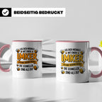 Imker Tasse mit Spruch Leg Dich niemals an | Geschenk für Bi – Rosa [farbe:rosa]