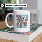 Elektriker Spruch Tasse Watt Volt Ihr?, Kaffeetasse für Elek – Weiß [farbe:weiß]