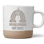 Tasse Musiklehrerin mit Herz, Geschenk Musiklehrerin Becher Keramik, D – Bild 1