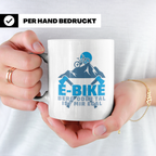 E-Bike Tasse Berg oder Tal ist mir egal, Lustiges MTB Mounta – Weiß [farbe:weiß]
