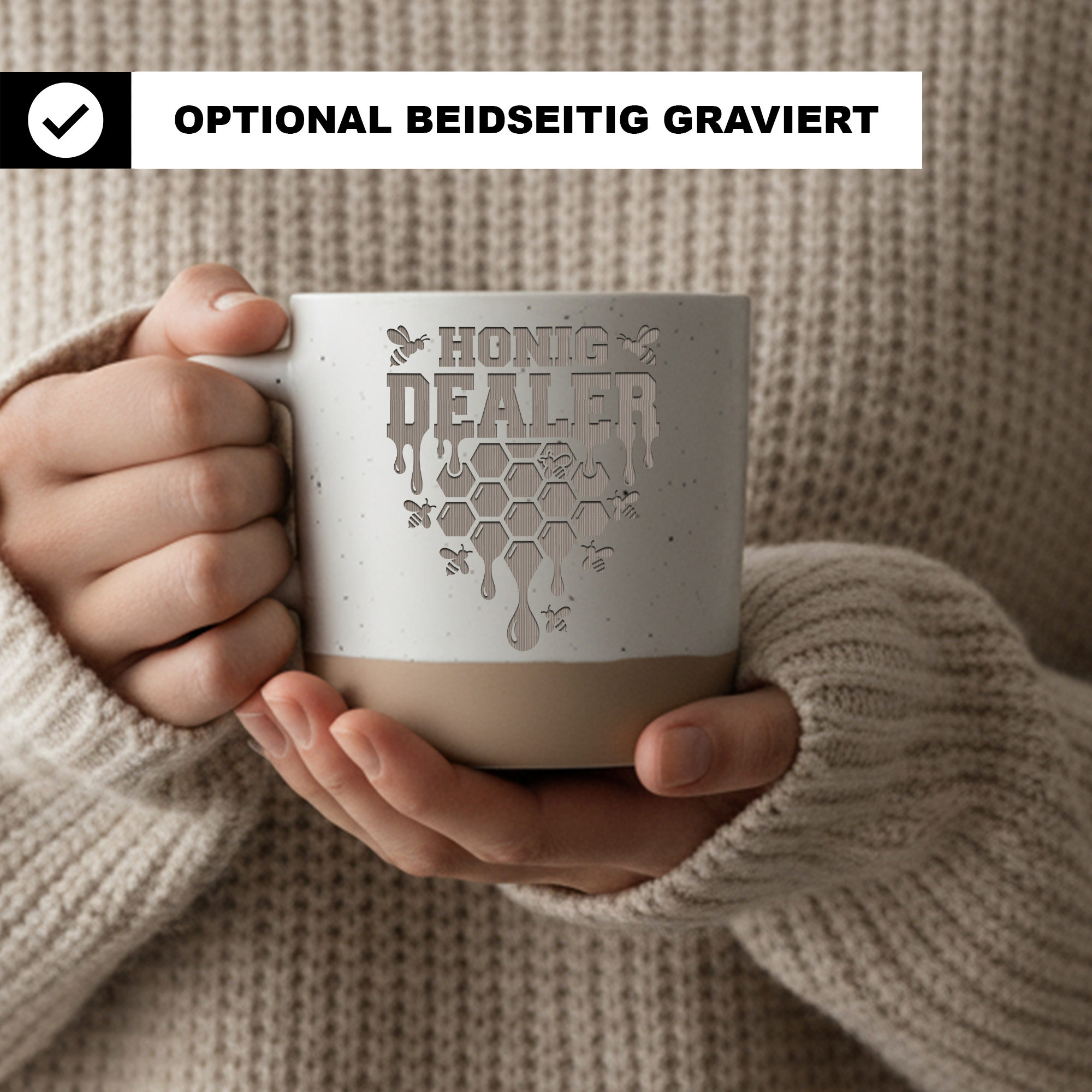 Tasse Honig Dealer Imker Geschenk, Bienen Becher Keramik, Imkerei Kaff – Bild 2