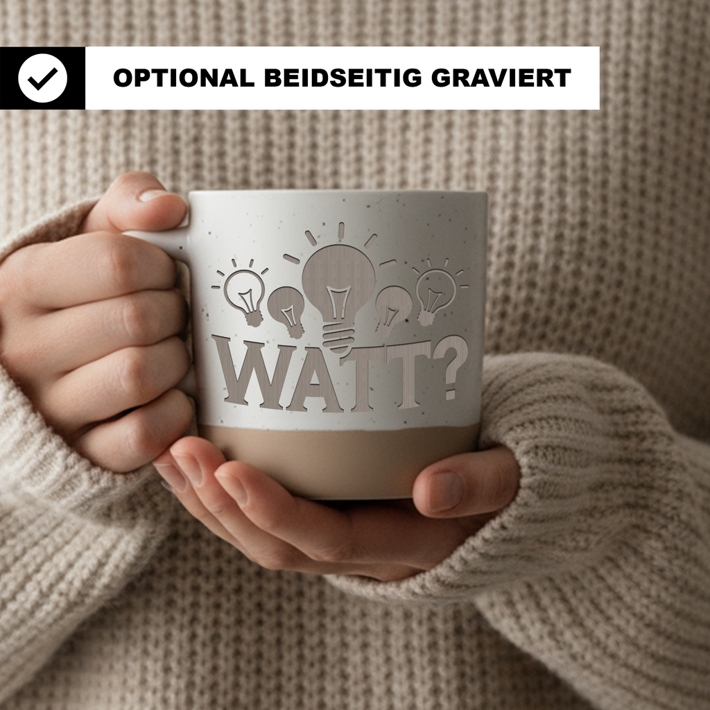 Tasse Elektriker Watt, Lustige Kaffeetasse Elektroniker Keramik Becher – Bild 2
