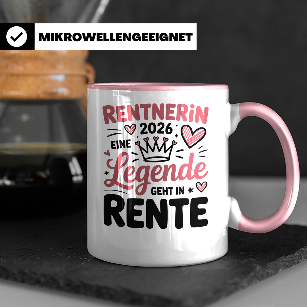 Rentnerin 2026 Legende | Abschiedsgeschenk Kollegin Ruhestand