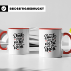 Danke Tasse Abschied - Danke dass du ein Teil von uns warst - Jobwechsel Kollegen Mitarbeiter Geschenkidee Spruch - Personalisiertes Abschie