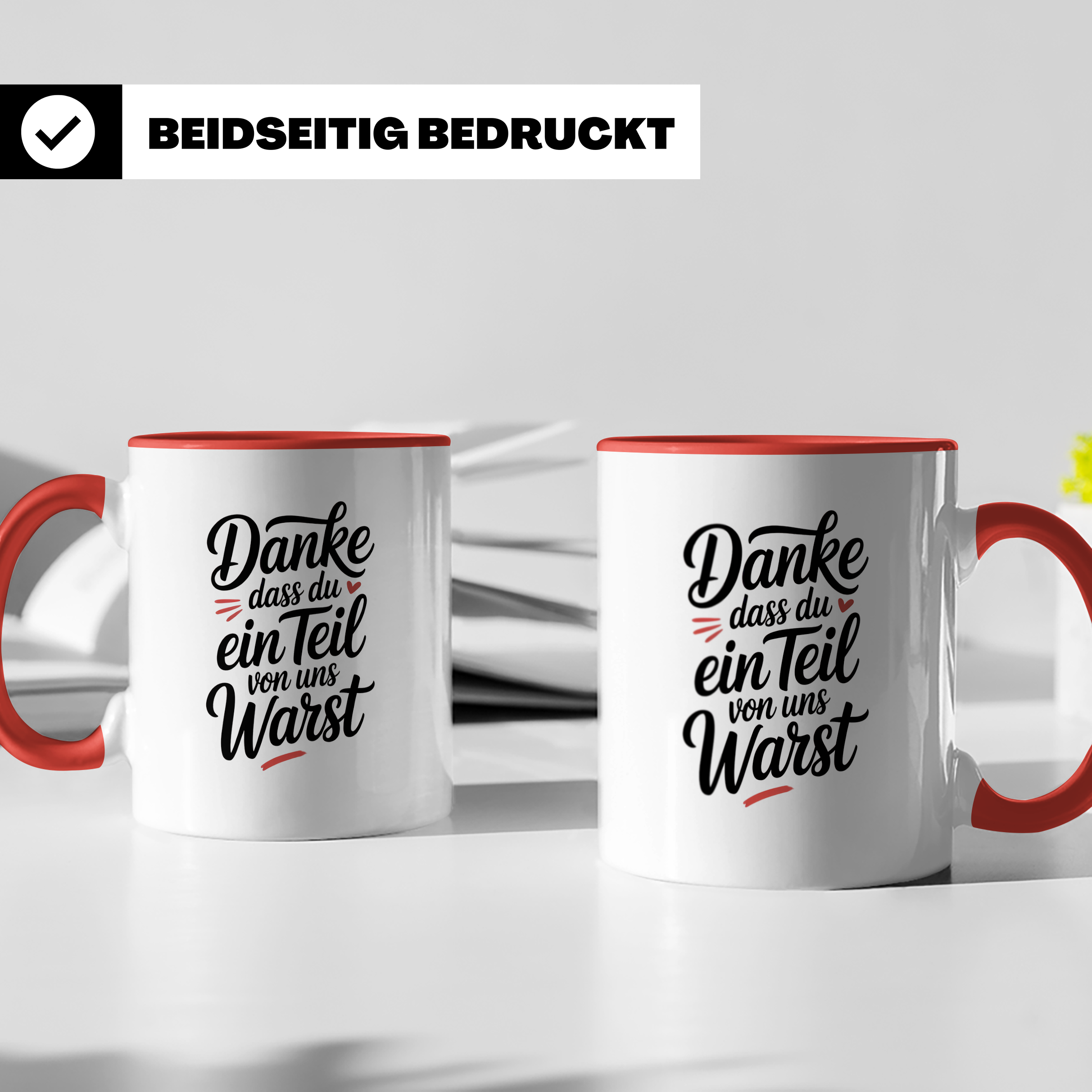 Danke Tasse Abschied - Danke dass du ein Teil von uns warst - Jobwechsel Kollegen Mitarbeiter Geschenkidee Spruch - Personalisiertes Abschie