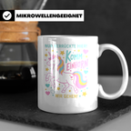 Einhorn Tasse mit Spruch Nur Verrückte Hier Komm Einhorn Wir – Weiß [farbe:weiß]