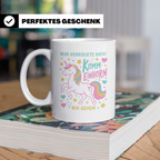 Einhorn Tasse mit Spruch Nur Verrückte Hier Komm Einhorn Wir – Weiß [farbe:weiß]