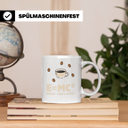 Kaffee Tasse E=MC² Energy Milk Coffee² Lustiger Spruch für P – Weiß [farbe:weiß]