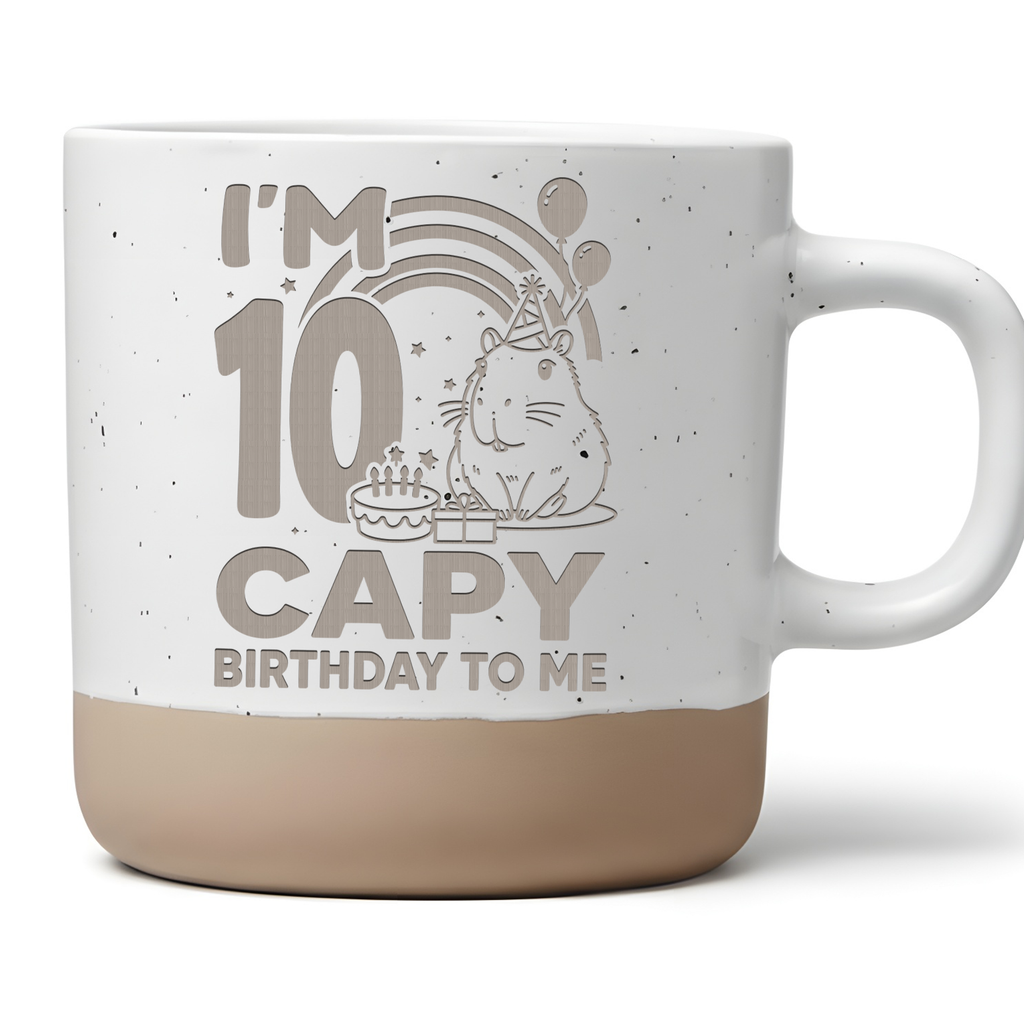 Tasse 10. Geburtstag Capybara, I'm 10 Capy Birthday To Me Becher, Gesc – Bild 1