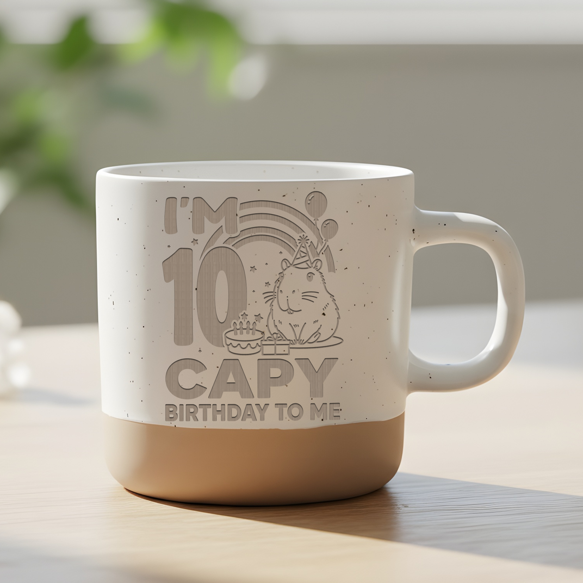 Tasse 10. Geburtstag Capybara, I'm 10 Capy Birthday To Me Becher, Gesc – Bild 6