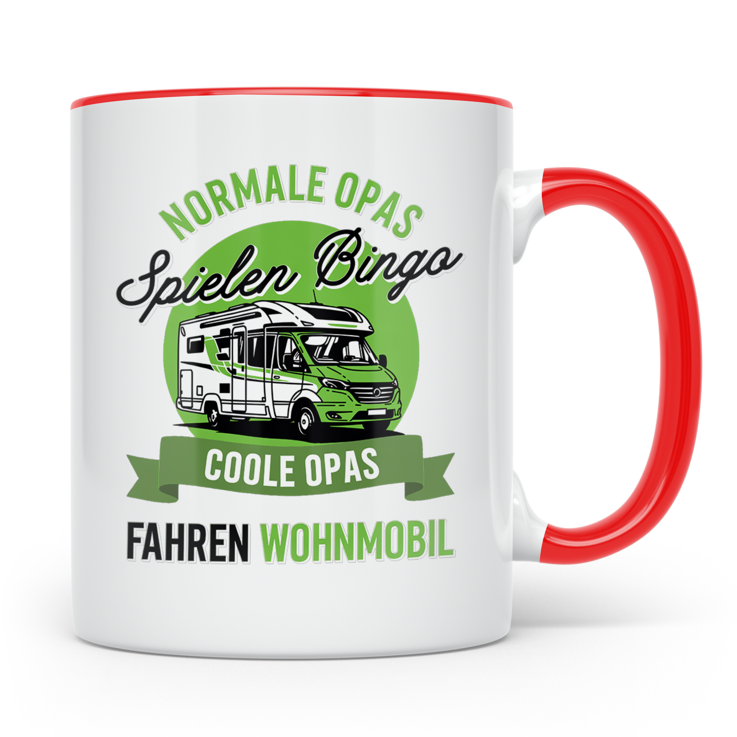 Opa Wohnmobil Tasse Camping Spruch Coole Opas fahren Wohnmob – Rot [farbe:rot]