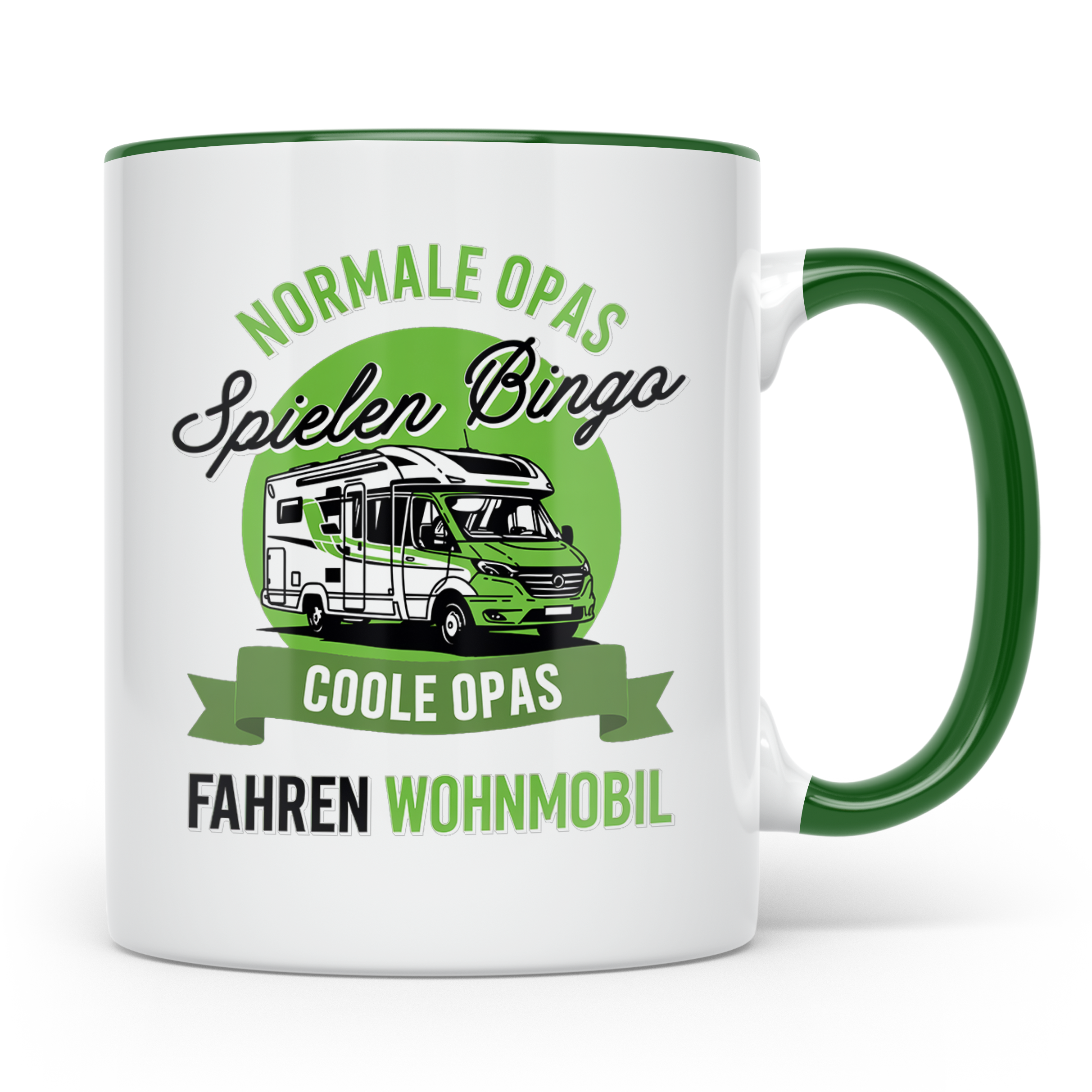 Opa Wohnmobil Tasse Camping Spruch Coole Opas fahren Wohnmob – Grün [farbe:grün]