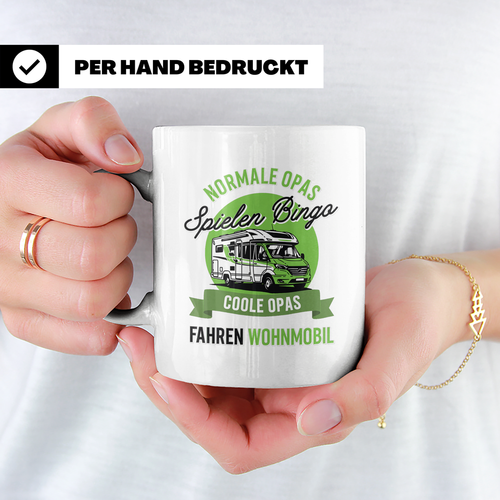 Opa Wohnmobil Tasse Camping Spruch Coole Opas fahren Wohnmob – Weiß [farbe:weiß]