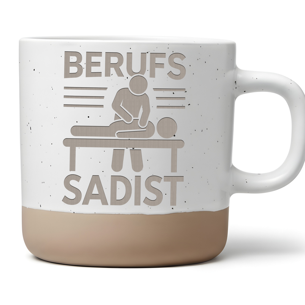 Tasse Physiotherapeut Berufs Sadist, Physio Becher Keramik, Geschenk M – Bild 1