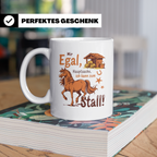 Pferde Tasse Spruch Mir Egal Hauptsache Stall | Geschenk Rei – Weiß [farbe:weiß]