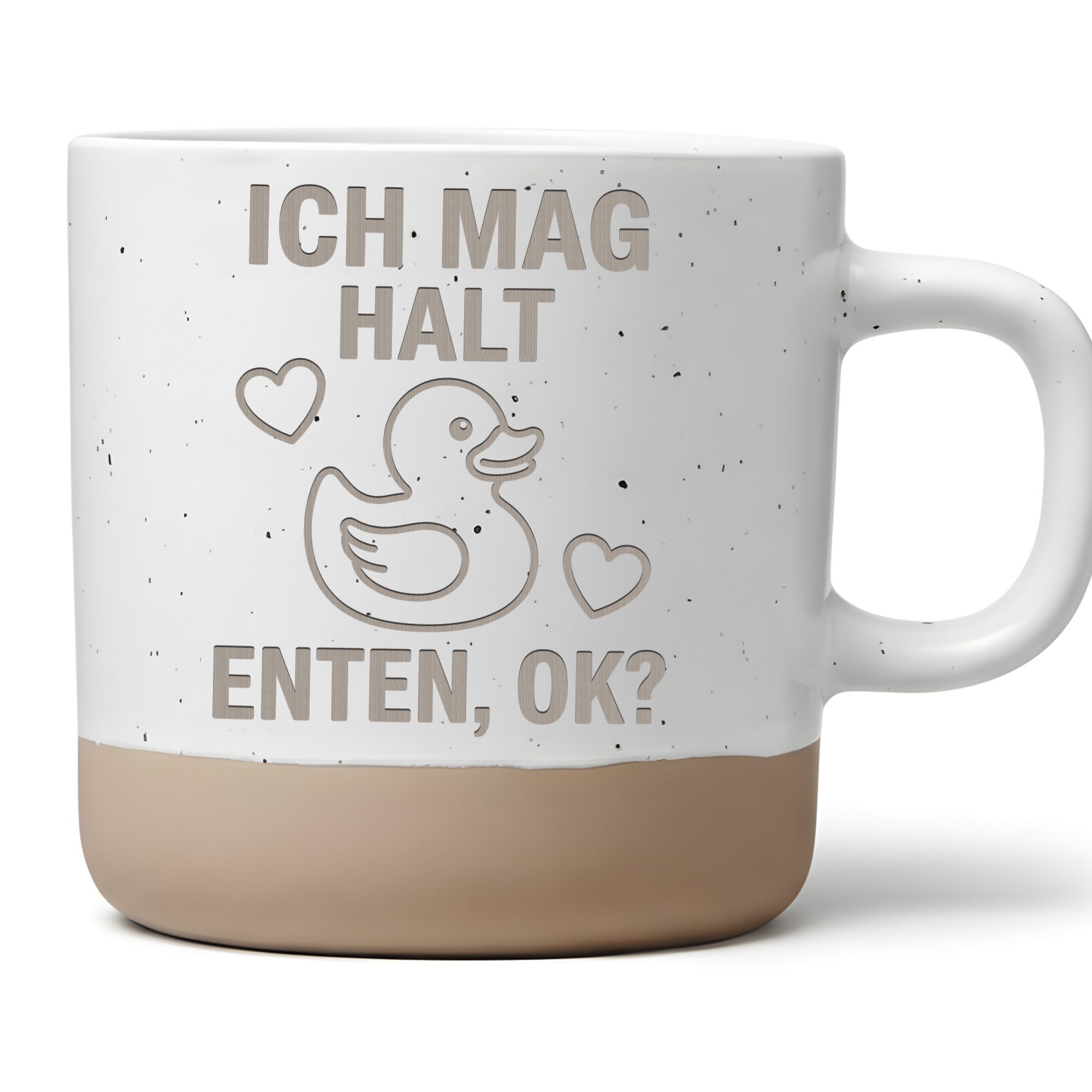 Tasse Enten Ich mag halt Enten ok, Enten Becher Keramik, Geschenk Ente – Bild 1