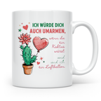 Tasse Liebesbeweis Spruch Kaktus & Luftballon | "Ich würde d – Weiß [farbe:weiß]