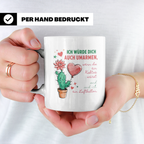 Tasse Liebesbeweis Spruch Kaktus & Luftballon | "Ich würde d – Weiß [farbe:weiß]