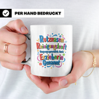Erzieherin Tasse mit Spruch Rotznasen Reinigungskraft, Gesch – Weiß [farbe:weiß]