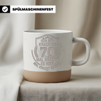 Tasse 70. Geburtstag Ich bin knackige 70, Lustiger Becher Keramik 70 J – Bild 3