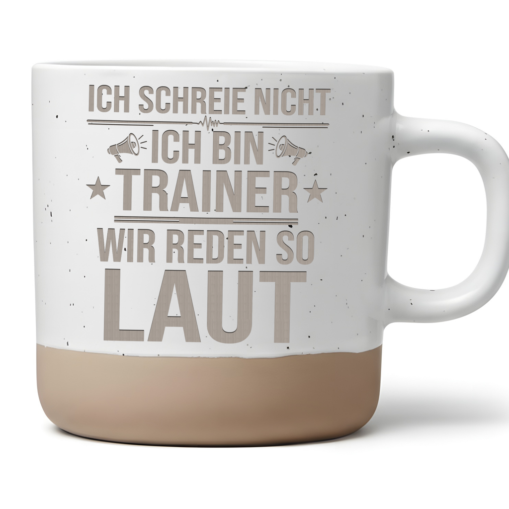 Tasse Trainer Ich schreie nicht, Lustige Kaffeetasse Trainer Geschenk, – Bild 1