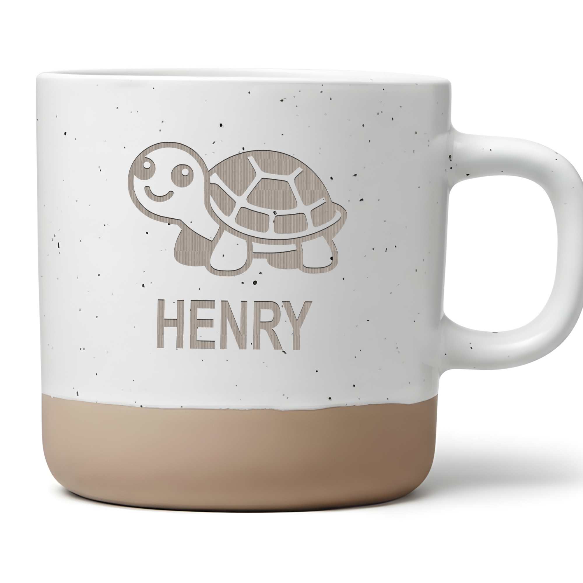Personalisierte Schildkröten Tasse für Kinder – süßes Tiermotiv mit Wunschname, ideales Geschenk für Jungen & Mädchen