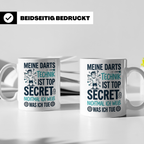 Darts Tasse mit Spruch Meine Technik Top Secret lustig für D – Weiß [farbe:weiß]