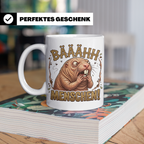 Nacktmull Tasse Bäh Menschen, Lustiger Kaffeebecher für Morg – Weiß [farbe:weiß]