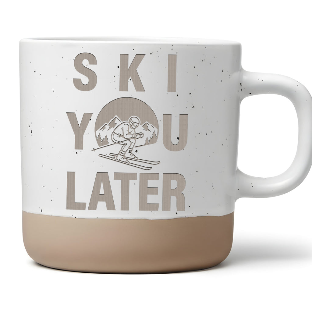 Tasse Skifahren Ski You Later, Skifahrer Becher Keramik, Geschenk Wint – Bild 1