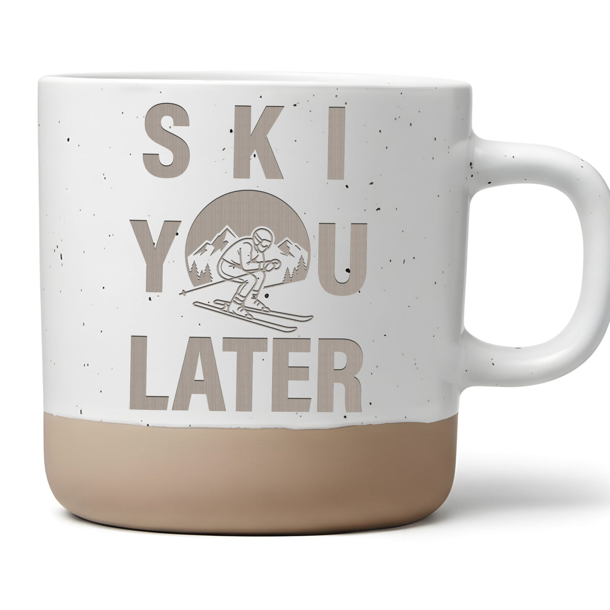 Tasse Skifahren Ski You Later, Skifahrer Becher Keramik, Geschenk Wint – Bild 1