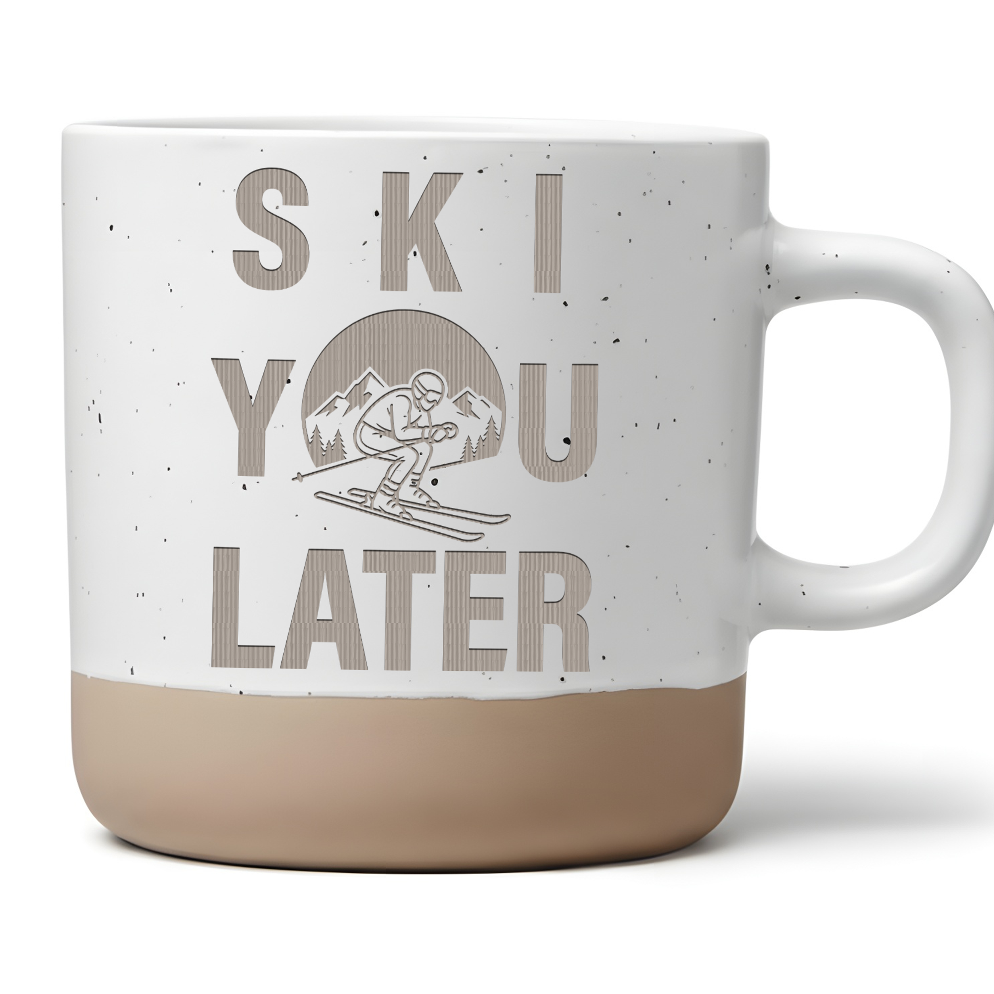 Tasse Skifahren Ski You Later, Skifahrer Becher Keramik, Geschenk Wint – Bild 1