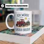 Großer Bruder Traktor Tasse, Ich werde Großer Bruder Geschen – Weiß [farbe:weiß]