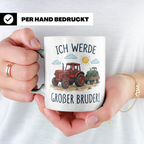 Großer Bruder Traktor Tasse, Ich werde Großer Bruder Geschen – Weiß [farbe:weiß]