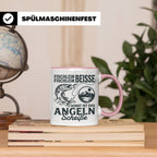 Angler Tasse Hecht Spruch Fischlein Beisse, Lustige Kaffeeta – Rosa [farbe:rosa]