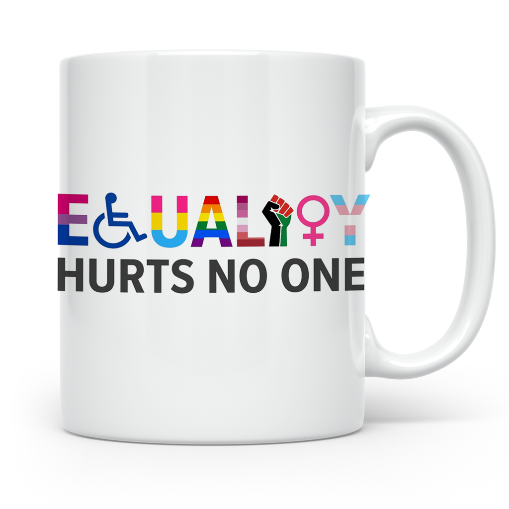 Gleichberechtigung Tasse Equality hurts no one, LGBTQIA+ Pri – Weiß [farbe:weiß]