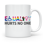Gleichberechtigung Tasse Equality hurts no one, LGBTQIA+ Pri – Weiß [farbe:weiß]