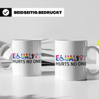 Gleichberechtigung Tasse Equality hurts no one, LGBTQIA+ Pri – Weiß [farbe:weiß]